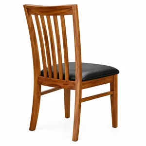 MD Rennes PU Upholstered Seat Timber Leg Dining Chair thumbnail 3