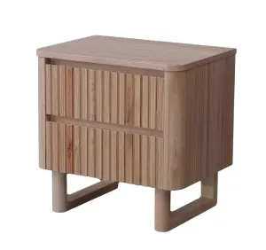 MD Oscar Solid Timber 2 Drawer Bedside Table thumbnail 1