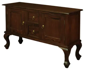 CT Queen Anne Solid Timber 2 Door 2 Drawer Sofa Table thumbnail 14