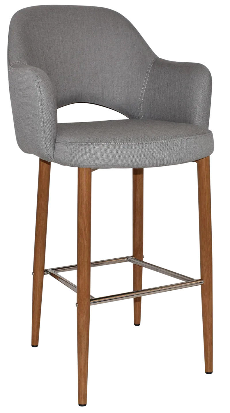 EZ STOOL ALBURY ARM 750 METAL LIGHTOAK