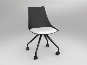 OL Luna Black Chair with Castor Base thumbnail 13