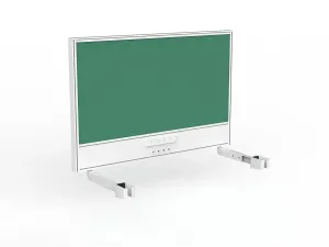 OL Studio Screen with Ducting for Agile Individual Desk – Breath Fabric with White Frame thumbnail 8
