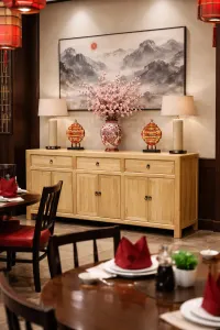 MF Chinese Antique Reproduction Recycled Timber 3 Drawer 6 Door Sideboard thumbnail 3