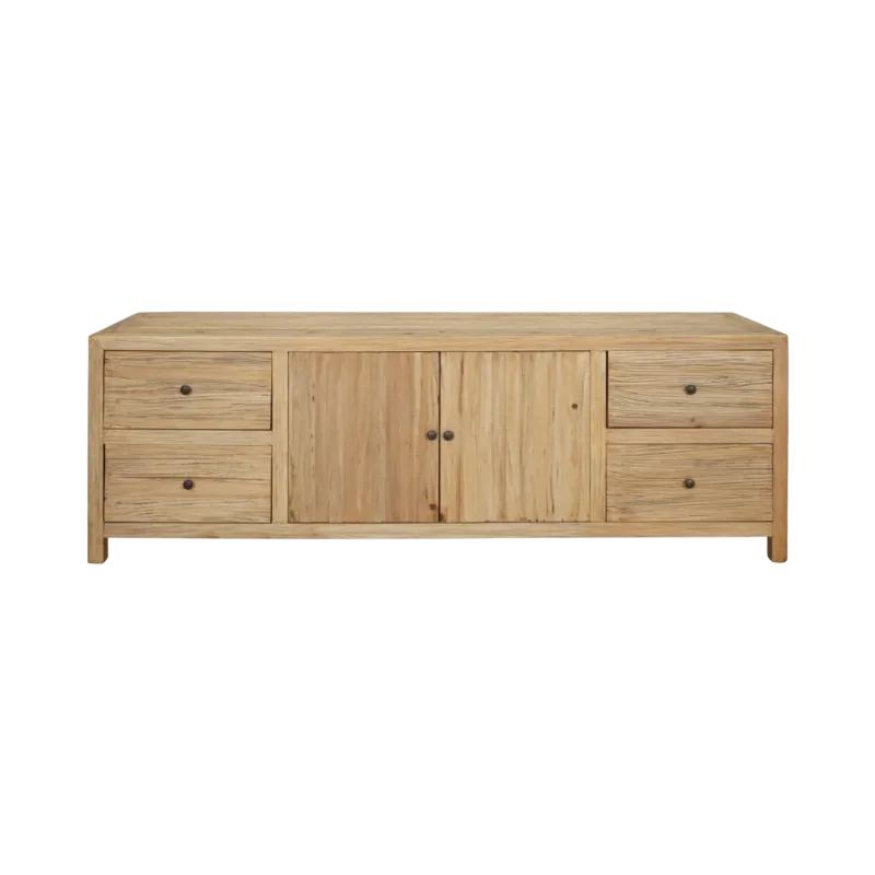 CR Sonoma Solid Timber 4 Drawer 2 Door Cabinet