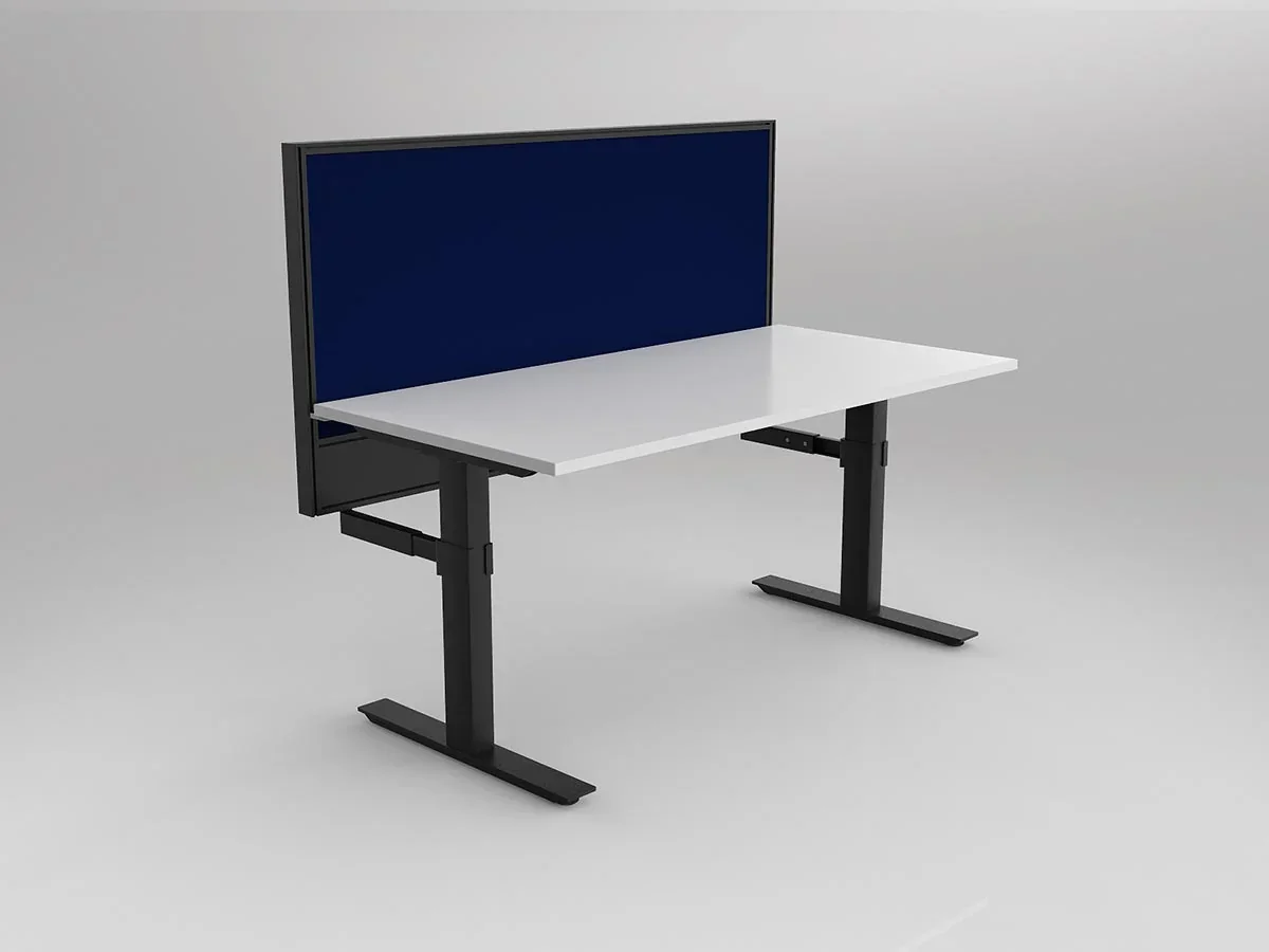 OL Studio50 Deskmount Screens Panel - Breath Fabric with Black Frame - 900mm Height