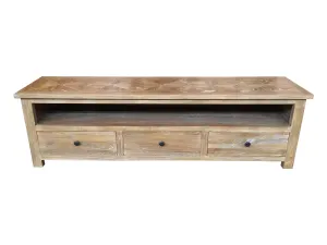 MF Kensington Solid Timber 3 Drawer TV Unit thumbnail 3