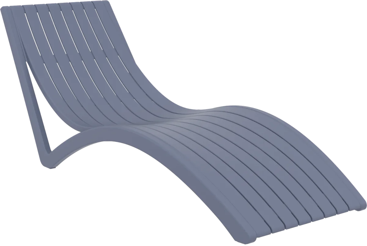 FL Slim 2 Slim Poolside Sunlounger with Cushion & Ocean Side Table Package