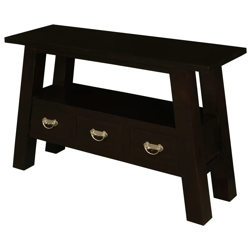 CT Tokyo Solid Timber 3 Drawer Sofa Table