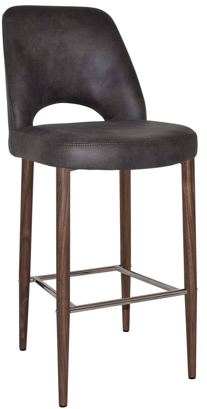 EZ STOOL ALBURY SIDE 750 METAL LIGHT WALNUT