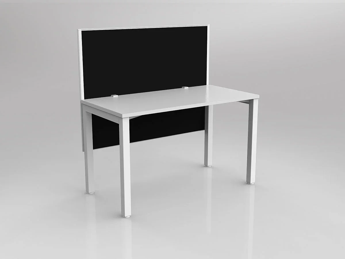 OL Axis 1 Person Workstation with Hung Screen - Splice Fabric