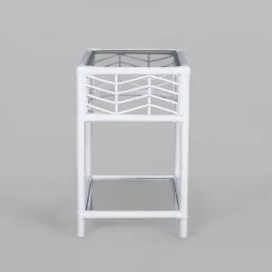 VI Sun Rattan with Glass Top & Shelf Bedside Table thumbnail 5
