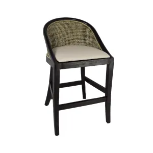 CR Alabama Timber Framed Rattan Back Fabric Seat Counter Stool thumbnail 15