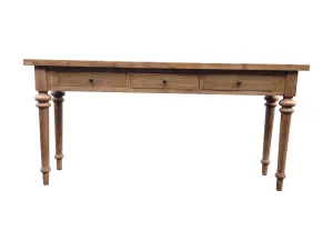 MF Morocco Recycled Elm Timber 3 Drawer Hall Table thumbnail 2