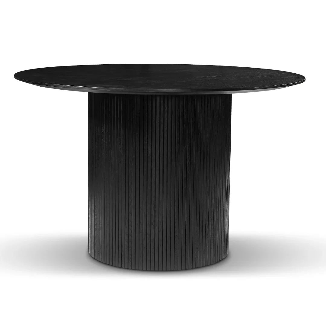 BT Miami 120cm Diameter Timber Round Dining Table with 4 Zara Chair Set