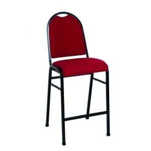 MA Bistro Fabric or Vinyl Upholstered Hospitality Stackable Bar Stool with Backrest thumbnail 1