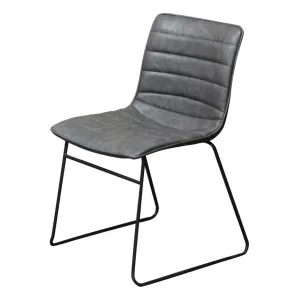 BT Cinicinnati Dining Chair -Grey Vintage Leather Look thumbnail 1