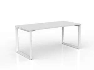 OL Anvil Straight Desk – Oak Top with White Frame thumbnail 31