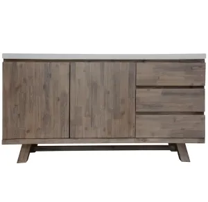 VI Liberty Concrete Top Solid Timber 2 Door 3 Drawer Buffet thumbnail 1