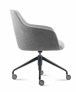 RL Aspen Fabric Upholstered 4 Metal Leg Visitor Tub Chair thumbnail 4