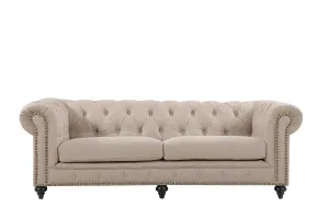 BT Chesterfield Fabric Upholstered 3 Seater Sofa thumbnail 1