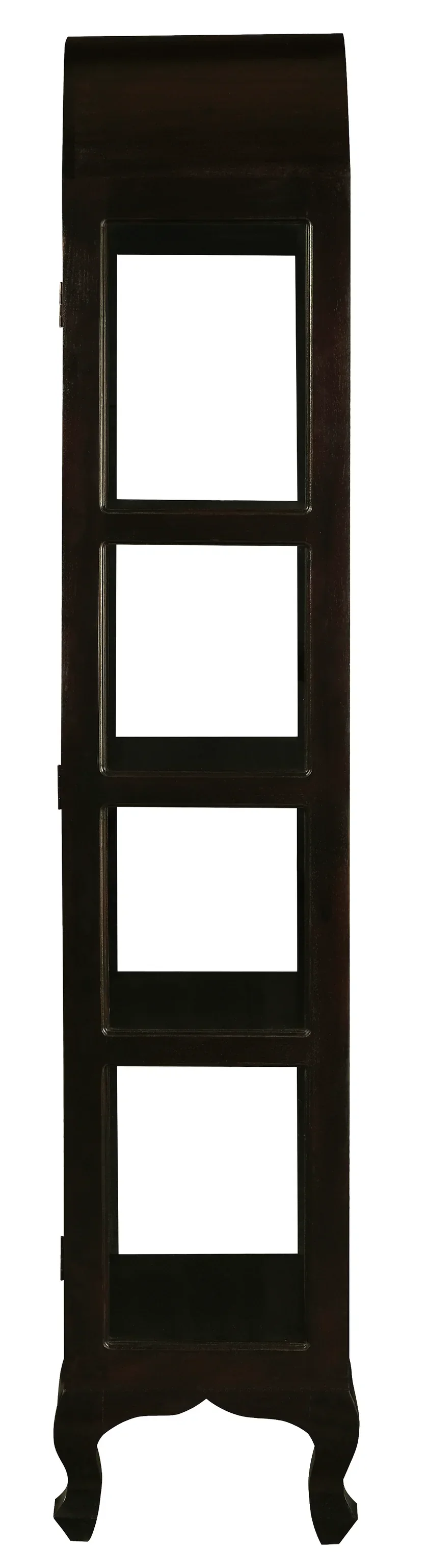 CT Queen Anne Solid Timber Single Dome Display Cabinet Large