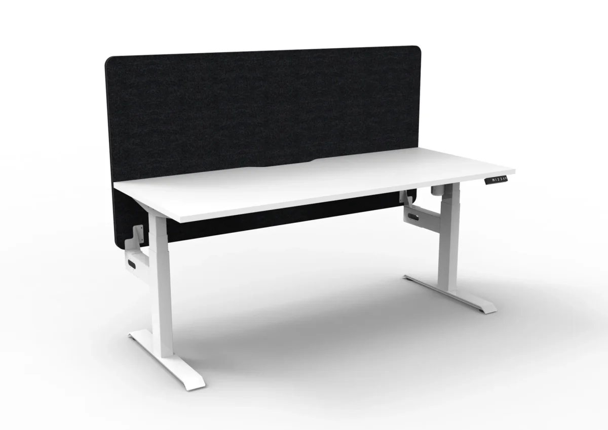 RL Boost Light Motorized Height Adjustable Workstation with Black Eco Panel Screen