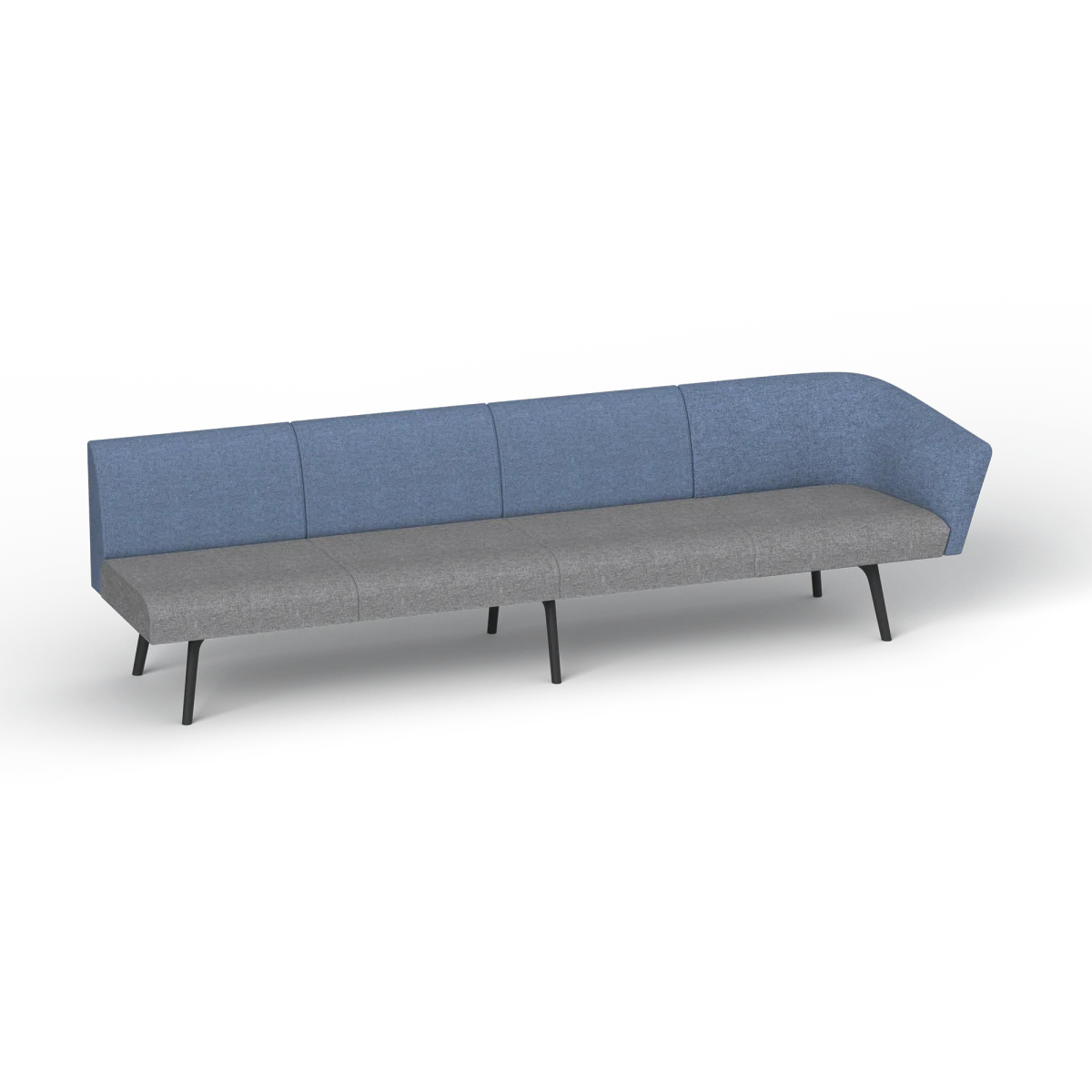OL Willow Fabric Upholstered 4 Seater 1 Arm Reception Area Sofa