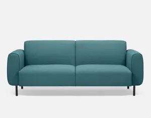 HE Stanly Fabric Upholstered Metal Leg 3 Seater Sofa thumbnail 3
