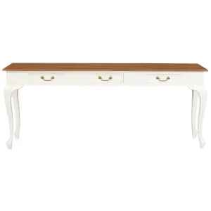CT Queen Anne Solid Timber 3 Drawer Sofa Table thumbnail 9