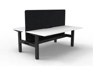 RL Boost Static 2-User Double Sided Workstation with Black Eco Panel Screen thumbnail 8