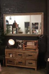 MF Industrial Iron Solid Timber 6 Drawer Sideboard thumbnail 4