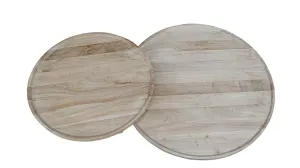 VI Lane Solid Timber Round Coffee Table Set of 2 thumbnail 5
