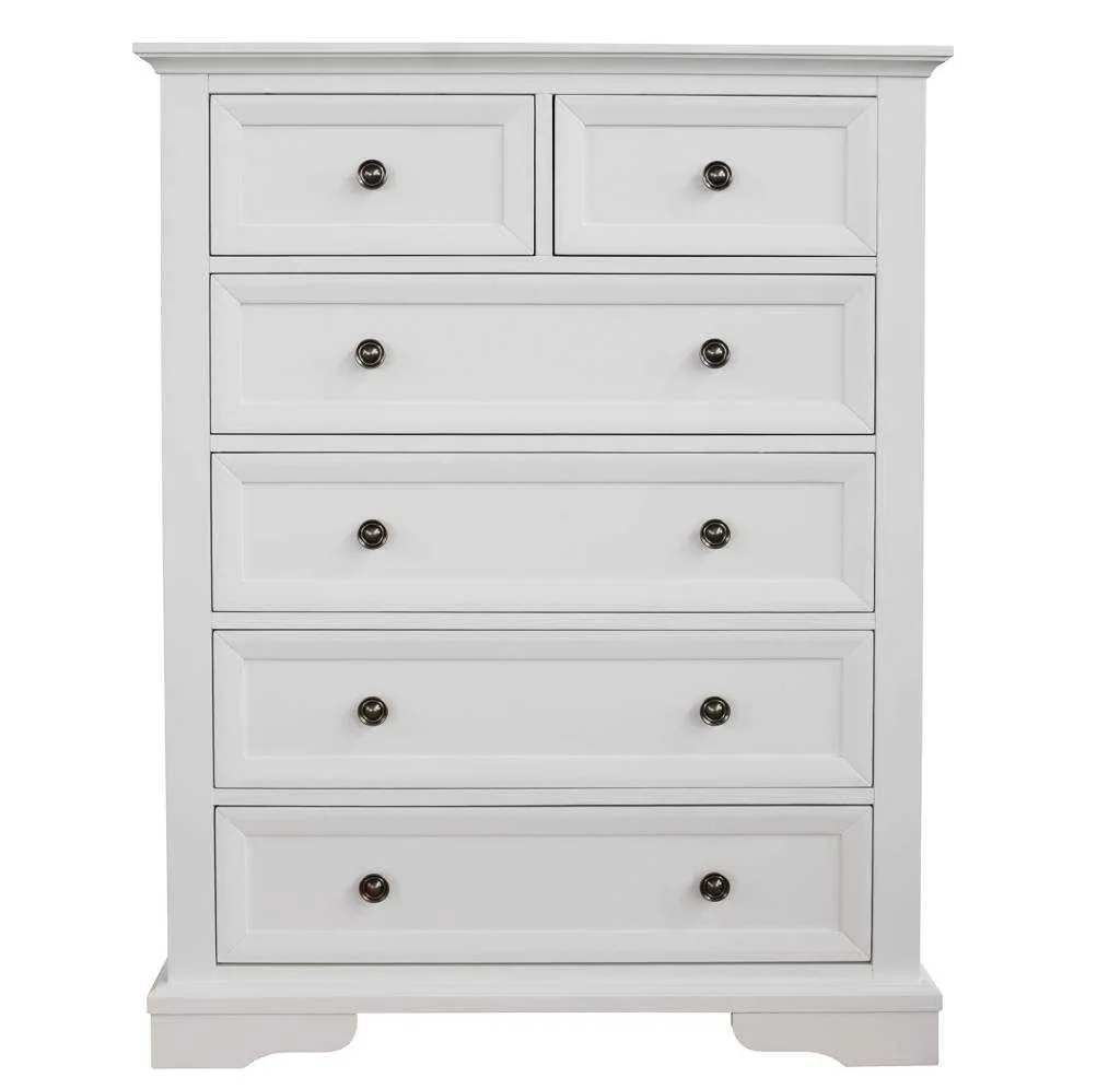 VI Sala Solid Timber Tallboy with 6 Drawers