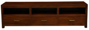 CT Paris Solid Timber 3 Drawer Low Entertainment Unit thumbnail 8