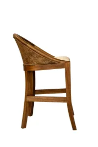 CR Alabama Timber Framed Rattan Back Fabric Seat Counter Stool thumbnail 10