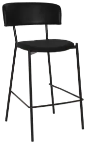 EZ STOOL LUGANO UPH 2 BLACK - EASTWOOD BORDEAUX thumbnail 1