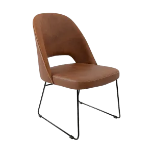 FL Orleans Upholstered Aluminium Sled Base Hospitality Dining Chair thumbnail 3