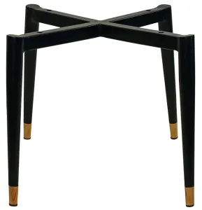 EZ Albury Black Stainless Steel Brass Top Leg Upholstered Hospitality Dining Chair thumbnail 4