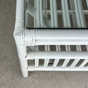 CR Americana Rattan with Glass Top Side Table thumbnail 4