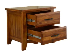 VI Federation Solid Timber 2 Drawer Bedside Table thumbnail 3