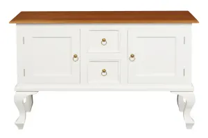 CT Queen Anne Solid Timber 2 Door 2 Drawer Sofa Table thumbnail 16
