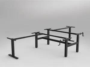 OL Agile Winder Height Adjustable 90° Shared Workstation Frame thumbnail 3