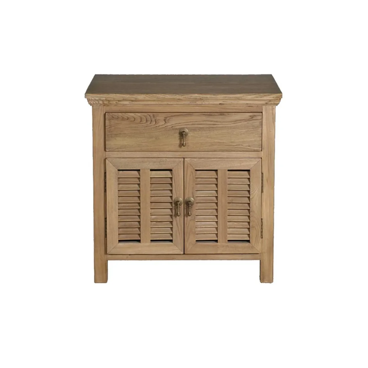 SH Lexi Solid Timber 2 Door 1 Drawer Bedside Table - Elm