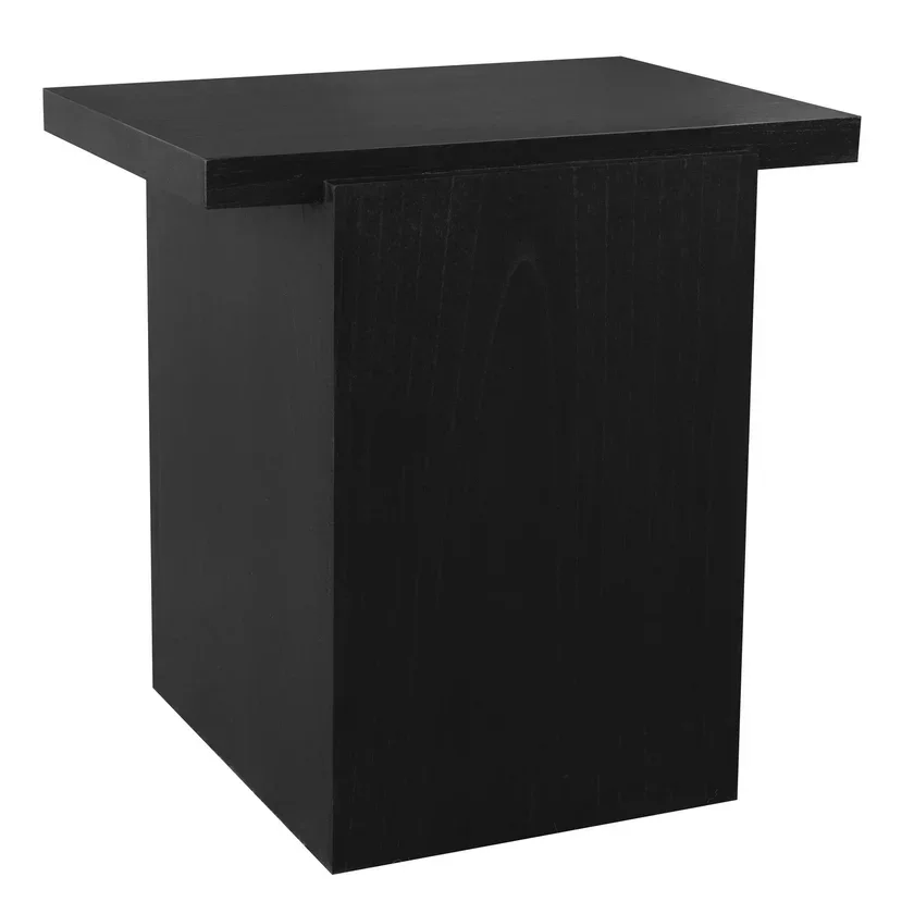 CT Hudson Block Solid Mahogany Timber Square Side Table