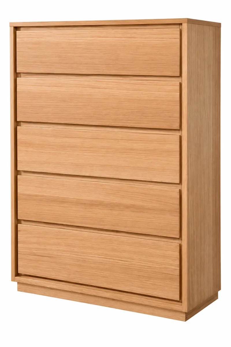 MD Moni Solid Timber Tallboy with 5 Drawers