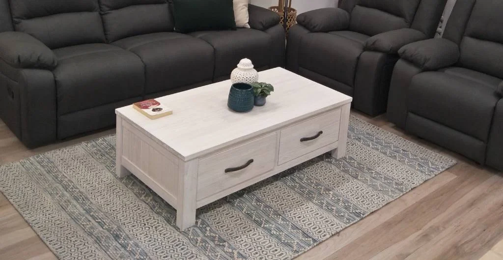 VI Florida Mountain Ash Timber 2 Drawer Coffee Table