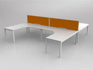 OL Axis 4 User H-Shape 90° Workstation with Screen - Breathe Fabric thumbnail 11