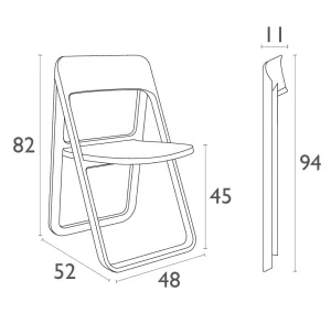 FL Dream Folding Hospitality Outdoor Chair thumbnail 3