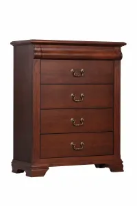 AW Caroline Solid Timber 4 Drawer Tallboy thumbnail 1