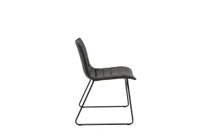 BT Cinicinnati Dining Chair -Grey Vintage Leather Look thumbnail 2